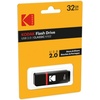 image:imageKodak USB Flash Drive 64 GB  K100 Classic Black mat Casing Series with a Transparent red Neck  a Cap EKMMD64GK102Black Red