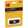 image:imageKodak USB Flash Drive 64 GB  K100 Classic Black mat Casing Series with a Transparent red Neck  a Cap EKMMD64GK102Black Red