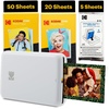 image:imageKodak x Barbie Step Slim Wireless Instant Portable Photo Mobile Printer Gift Bundle Signature Style Barbie Camera Case Photo Album Sticker amp Hanging Frames 50 Stickers  Zink Paper 20 SheetsWhite