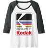 image:imageProducts by Kodak Vintage Logo Raglan Baseball TeeDark Heather GreyWhite
