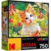 image:imageRoseArt  Kodak Premium Mosaics  Rainbow Tiger  750 Piece Jigsaw Puzzle for AdultsCute Kittens In The Flowers