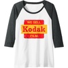 image:imageVintage We Sell Kodak Film Retail sign design Raglan Baseball TeeDark Heather GreyWhite