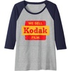 image:imageVintage We Sell Kodak Film Retail sign design Raglan Baseball TeeNavy BlueAthletic Heather