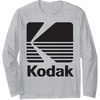 image:image80s Vintage Kodak Logo  Black Long Sleeve TShirtHeather Grey