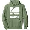 image:image80s Vintage Kodak Logo  White Pullover HoodieSage Green