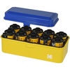 image:imageKODAK 120135 Film Case  for 8 Rolls of 120 Films  10 Rolls of 35mm Films  Retro Steel Case to Sort amp Safeguard Film Blue TopYellow BodyBlue