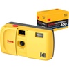 image:imageKODAK EC35 35mm Film Camera 35mm Reusable FocusFree Builtin Flash Slide Cover Beginner Friendly Film amp AA Battery are not Included Single LavenderButter Yellow