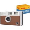 image:imageKODAK EKTAR H35 Half Frame Film Camera 35mm Reusable FocusFree Lightweight EasytoUse Sage Film amp AAA Battery are not IncludedBrown