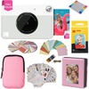 image:imageKODAK Printomatic FullColor Instant Print Camera Gift Bundle  Soft Case  Zink 2x3 Sticky Back Photo Paper 20pk  Album  Sticker Sets  Sticker Frames  Hanging Frames  Markers Fun Gift  Grey