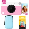 image:imageKODAK Printomatic FullColor Instant Print Camera Starter Bundle  Soft Case  Zink 20 Pack Photo Paper  Colorful Photos On 2x3 StickyBack Paper  Fun Gift for Birthday Christmas Holiday  Pink