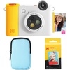 image:imageKODAK Smile 2in1 Digital Instant Print Camera amp Wireless Bluetooth Photo Printer Starter Bundle  Deluxe Case  Zink 20pk StickyBack Photo Paper  10MP SpecialEffect Rotating Lens  White