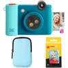 image:imageKODAK Smile 2in1 Digital Instant Print Camera amp Wireless Bluetooth Photo Printer Starter Bundle  Deluxe Case  Zink 20pk StickyBack Photo Paper  10MP SpecialEffect Rotating Lens  Blue