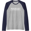 image:imageKodachrome Logo  White Raglan Baseball TeeNavy BlueAthletic Heather