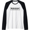image:imageKodachrome Logo Design  Black Raglan Baseball TeeBlackWhite