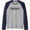 image:imageKodachrome Logo Design  Black Raglan Baseball TeeNavy BlueAthletic Heather
