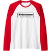 image:imageKodachrome Logo Design  Black Raglan Baseball TeeRedWhite