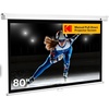 image:imageKodak Manual PullDown White Projector Screen 80 Inch  Large 169 Office Home Movie Theater Screen with Wall amp Ceiling Mount Options EasyClean Matte Fabric amp Retractable Hanging Design  Indoor