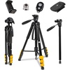 image:imageKodak PhotoGear 2in1 Tripod amp Monopod  Lightweight 70 4Section FlipLock Aluminum Stand Converts to 645 Monopod  QuickRelease Plates 3Way Swivel Head Bubble Level Bonus Stand EGuide amp CaseTripod With Remote