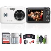 image:imageKodak Pixpro FZ45 Digital Camera White Bundle Including 64 GB Memory Card Rechargeable Batteries Flexible Tripod Card Reader Hand Strap Cleaning Kit More
