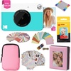 image:imageKodak Printomatic FullColor Instant Print Camera Gift Bundle  Soft Case  Zink 2x3 Sticky Back Photo Paper 20pk  Album  Sticker Sets  Sticker Frames  Hanging Frames  Markers Fun Gift  Blue