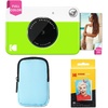 image:imageKodak Printomatic FullColor Instant Print Camera Starter Bundle  Soft Case  Zink 20 Pack Photo Paper  Colorful Photos On 2x3 StickyBack Paper  Fun Gift for Birthday Christmas Holiday  Green