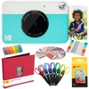 image:imageKodak Printomatic Instant Camera Green Art Bundle  Zink Paper 20 Sheets  8x8 Cloth Scrapbook  12 Twin Tip Markers  100 Border Stickers  6 Decorative Scissors  Washi TapeBlue