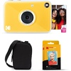 image:imageKodak Printomatic Instant Print Digital Camera Starter Bundle  Carrying Case  Zink 20pk StickyBack Photo Paper  10MP FullColor Photos GB LED Status Indicator  PinkYellow