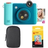 image:imageKodak Smile 2in1 Digital Instant Print Camera amp Wireless Bluetooth Photo Printer Starter Bundle  Carrying Case  Zink 20pk StickyBack Photo Paper  10MP SpecialEffect Rotating Lens  Blue