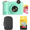 image:imageKodak Smile 2in1 Digital Instant Print Camera amp Wireless Bluetooth Photo Printer Starter Bundle  Carrying Case  Zink 20pk StickyBack Photo Paper  10MP SpecialEffect Rotating Lens  Green