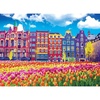 image:imageRoseArt  Kodak Premium  Traditional Old Buildings and Tulips in Amsterdam Netherlands Holland  1000 Piece Jigsaw Puzzle for Adults