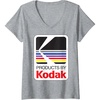 image:imageWomens Products By Kodak Vintage Logo VNeck TShirtHeather Grey