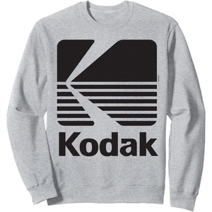 image:image80s Vintage Kodak Logo  Black SweatshirtHeather Grey