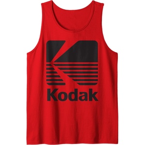 image:image80s Vintage Kodak Logo  Black Tank TopRed