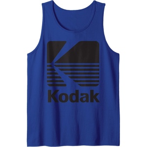 image:image80s Vintage Kodak Logo  Black Tank TopRoyal Blue