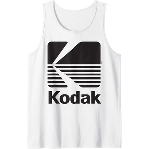 image:image80s Vintage Kodak Logo  Black Tank TopWhite