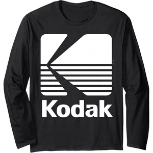 image:image80s Vintage Kodak Logo  White Long Sleeve TShirtBlack