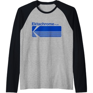 image:imageEktachrome Film Vintage Logo Raglan Baseball TeeBlackAthletic Heather