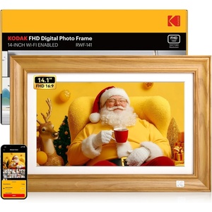 image:imageKODAK 141 Inch FHD Digital Picture Frame 1920x1080 GG IPS Digital Photo Frame with 32GB Large Storage QuadCore CPU Premium Solid Wood Frame Easy Photo Transfer via WiFi APPEmailUSBSD CardWood