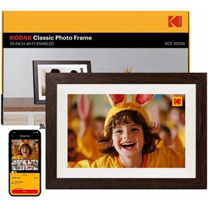 image:imageKODAK 156 Inch WiFi Digital Picture Frame 1920x1080 FHD Touch Screen 64GB Smart Photo Frame with App amp AI Photo Creation Easy Sharing Photos and Videos Large Wooden Frame Gift for FamilyWhite