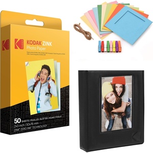 image:imageKODAK 2x3 Premium Zink Photo Paper 50 Sheets  Colorful Square Hanging Photo Frames  Photo Album Compatible PrintomaticBundle wFrame and Album