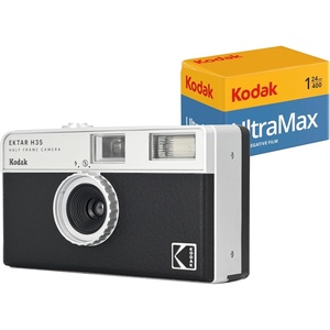 image:imageKODAK EKTAR H35 Half Frame Film Camera 35mm Reusable FocusFree Lightweight EasytoUse Sage Film amp AAA Battery are not IncludedBlack