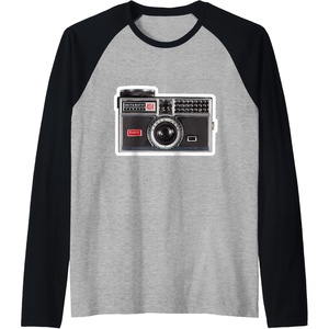 image:imageKODAK INSTAMATIC Camera Design Raglan Baseball TeeBlackAthletic Heather