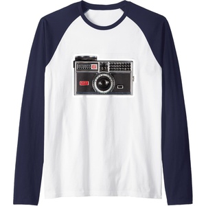 image:imageKODAK INSTAMATIC Camera Design Raglan Baseball TeeNavy BlueWhite
