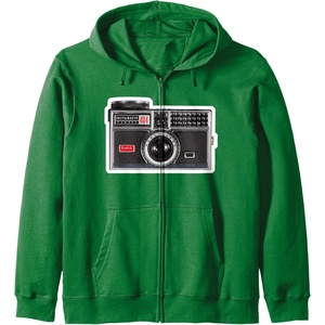 image:imageKODAK INSTAMATIC Camera Design Zip HoodieDark Green