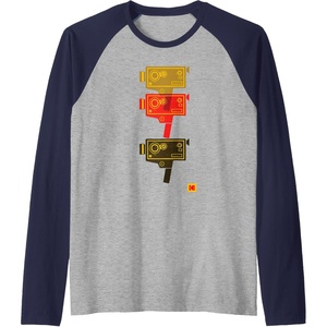 image:imageKODAK M7 Movie Camera Art Raglan Baseball TeeNavy BlueAthletic Heather