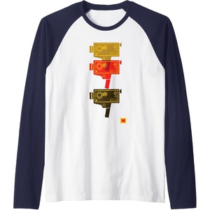 image:imageKODAK M7 Movie Camera Art Raglan Baseball TeeNavy BlueWhite