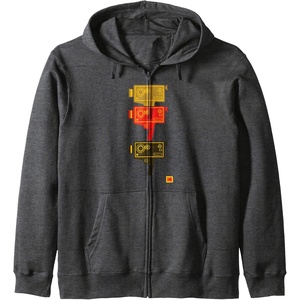image:imageKODAK M7 Movie Camera Art Zip HoodieDark Heather Grey
