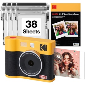image:imageKODAK Mini Shot 2 ERA 4PASS 2in1 Instant Camera and Photo Printer Yellow Camera  8 SheetsYellow