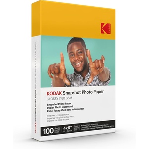 image:imageKODAK Photo Paper Gloss 4 X 6 SNAPSHOT 100 count 48lb180 gm 285MIL 41305 THIS PRODUCT IS NOT COMPATIBLE WITH THE KODAK DOCK PRINTER4 X 6 100PK