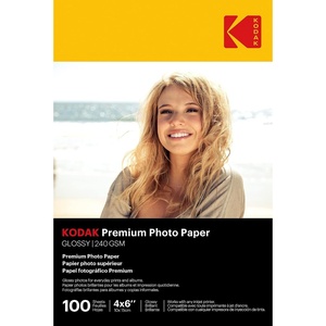 image:imageKODAK Picture Paper Vivid 4x6 100 count 66lb230gm2 weight 119 mil thickness Vivid color picture paper THIS PRODUCT IS NOT COMPATIBLE WITH THE KODAK DOCK PRINTER4 x 6  100 Sheets